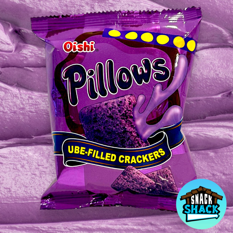 Oishi Pillows Ube-Filled Crackers (Philippines)