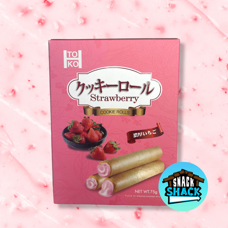 Toko Strawberry Cookie Rolls (Taiwan) - Snack Shack Drive Thru