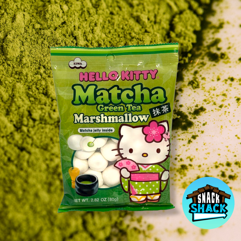 Hello Kitty Matcha Green Tea Marshmallow (Japan) - Snack Shack Drive Thru