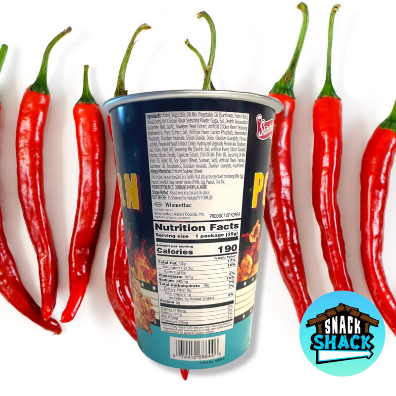 Shirakiku Cinema Popcorn Hot Spicy Chicken Flavor (South Korea) - Snack Shack Drive Thru