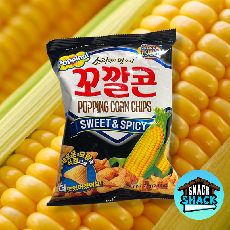 Popping Corn Chips Sweet & Spicy Flavor (South Korea) - Snack Shack Drive Thru