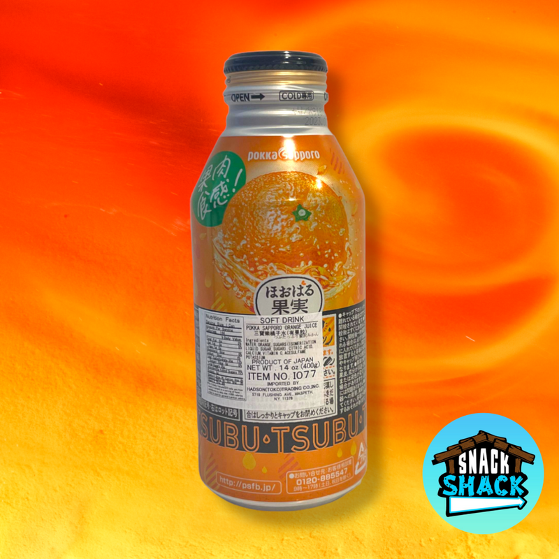 Pokka Sapporo Tsubu Tsubu Orange Drink (Japan) - Snack Shack Drive Thru