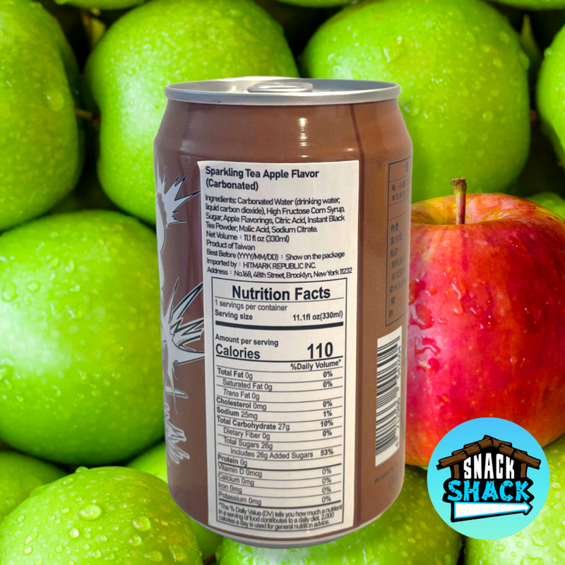 Street Fighter Collaboration Ocean Bomb Sparkling Tea Apple Flavor (Taiwan) - Snack Shack Drive Thru