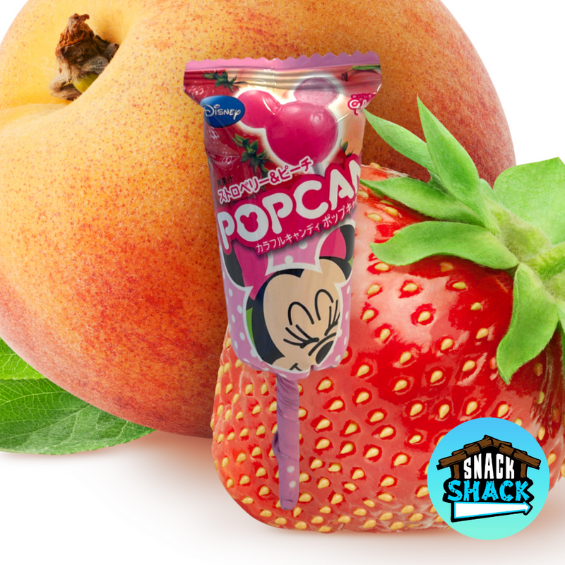 Glico Popcan Lollipop -Strawberry Peach Flavor (Japan) - Snack Shack Drive Thru