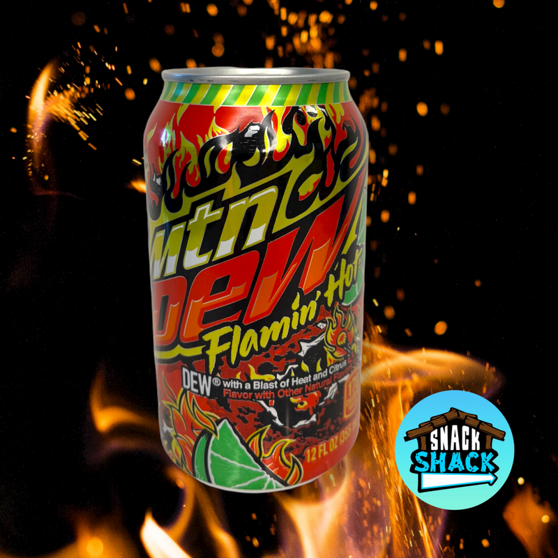 Mtn Dew Flamin' Hot with Heat & Citrus (USA) - Snack Shack Drive Thru