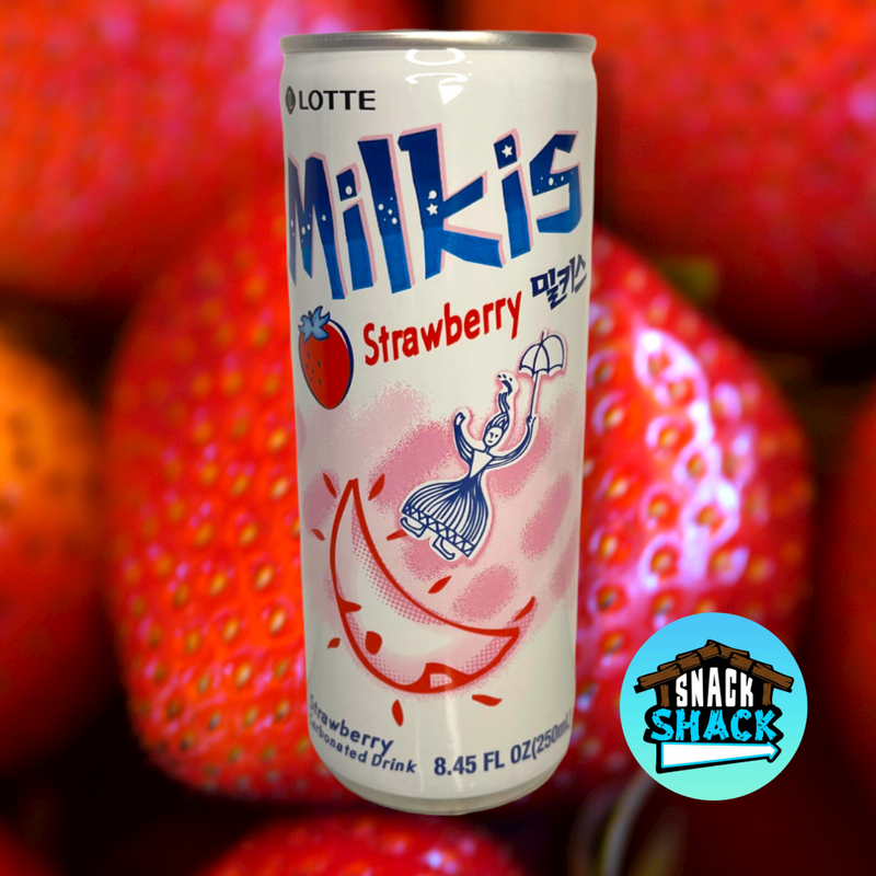 Milkis Strawberry Carbonated Drink (South Korea) - Snack Shack Drive Thru