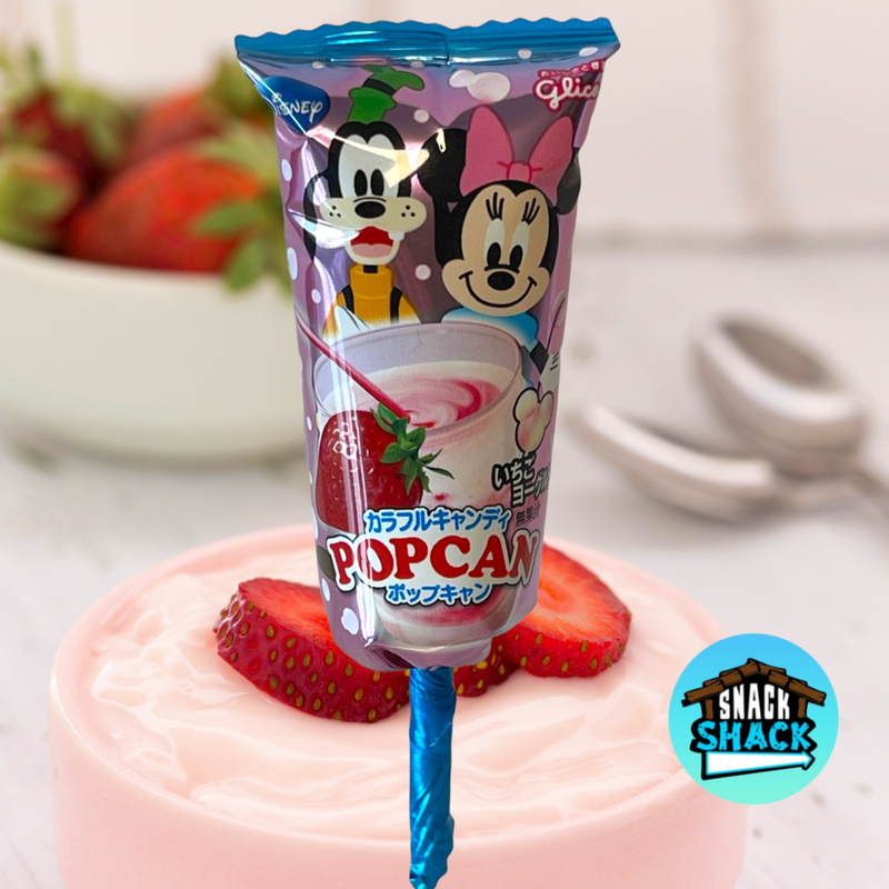 Glico Popcan Lollipop - Strawberry Yogurt Flavor - Snack Shack Drive Thru